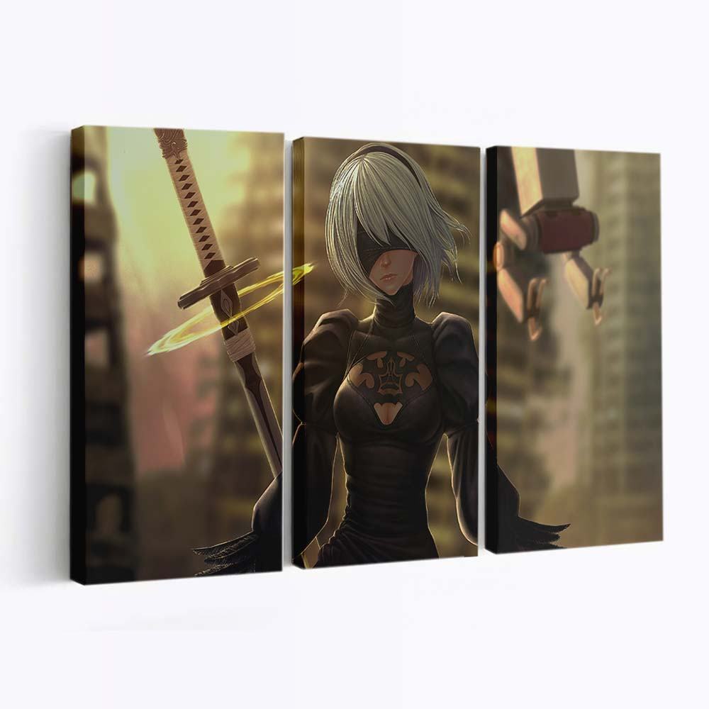 nier automata game artwork 4k qz